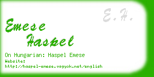 emese haspel business card